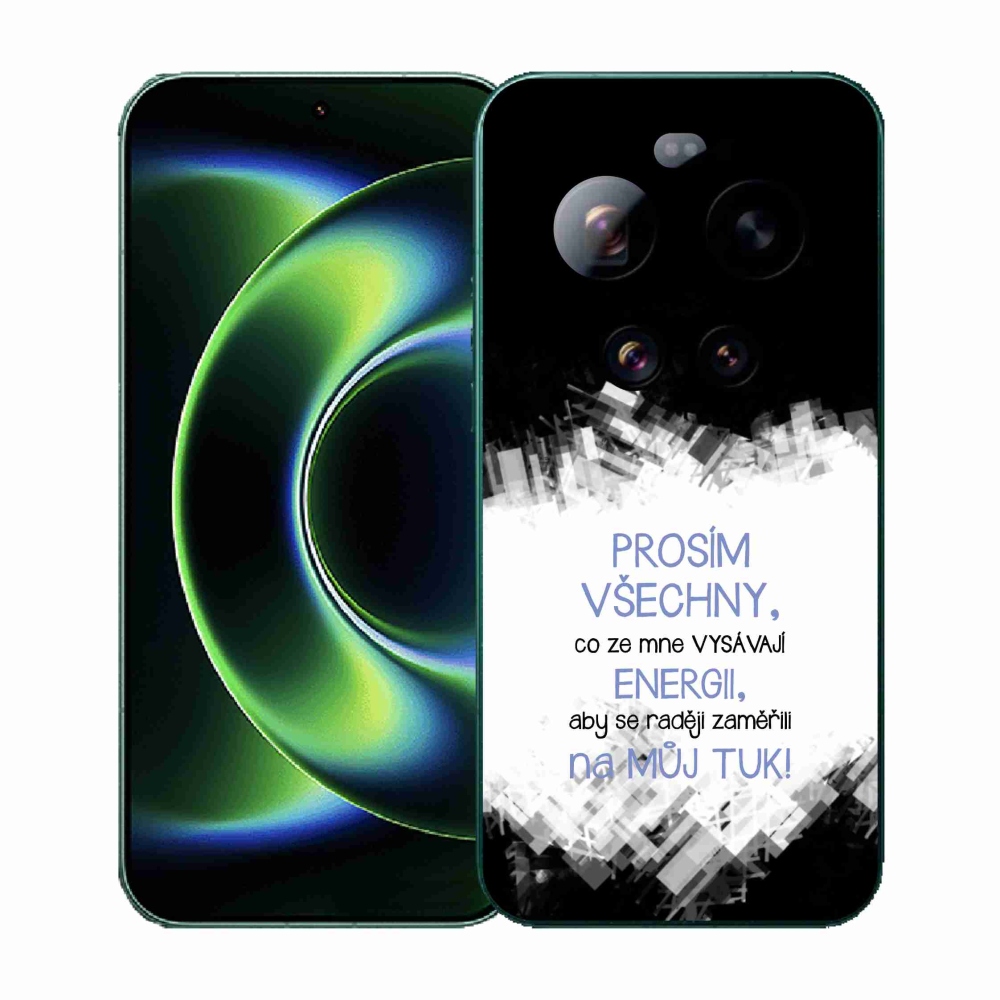 Gélový kryt mmCase na Xiaomi 17 Ultra - vtipný text 1 modrý