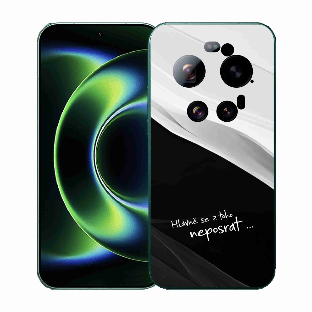 Gélový kryt mmCase na Xiaomi 17 Ultra - vtipný text 13 čiernobiele pozadie