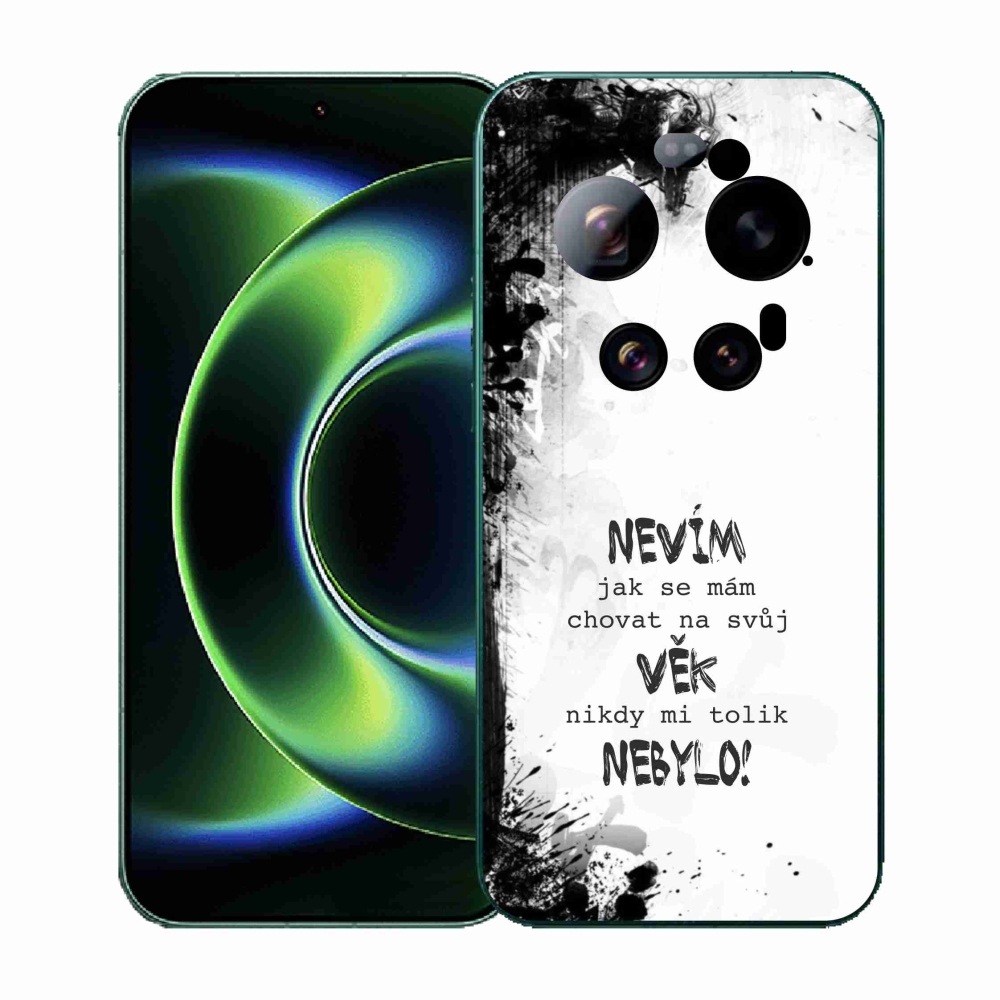 Gélový kryt mmCase na Xiaomi 17 Ultra - vtipný text 14 biele pozadie