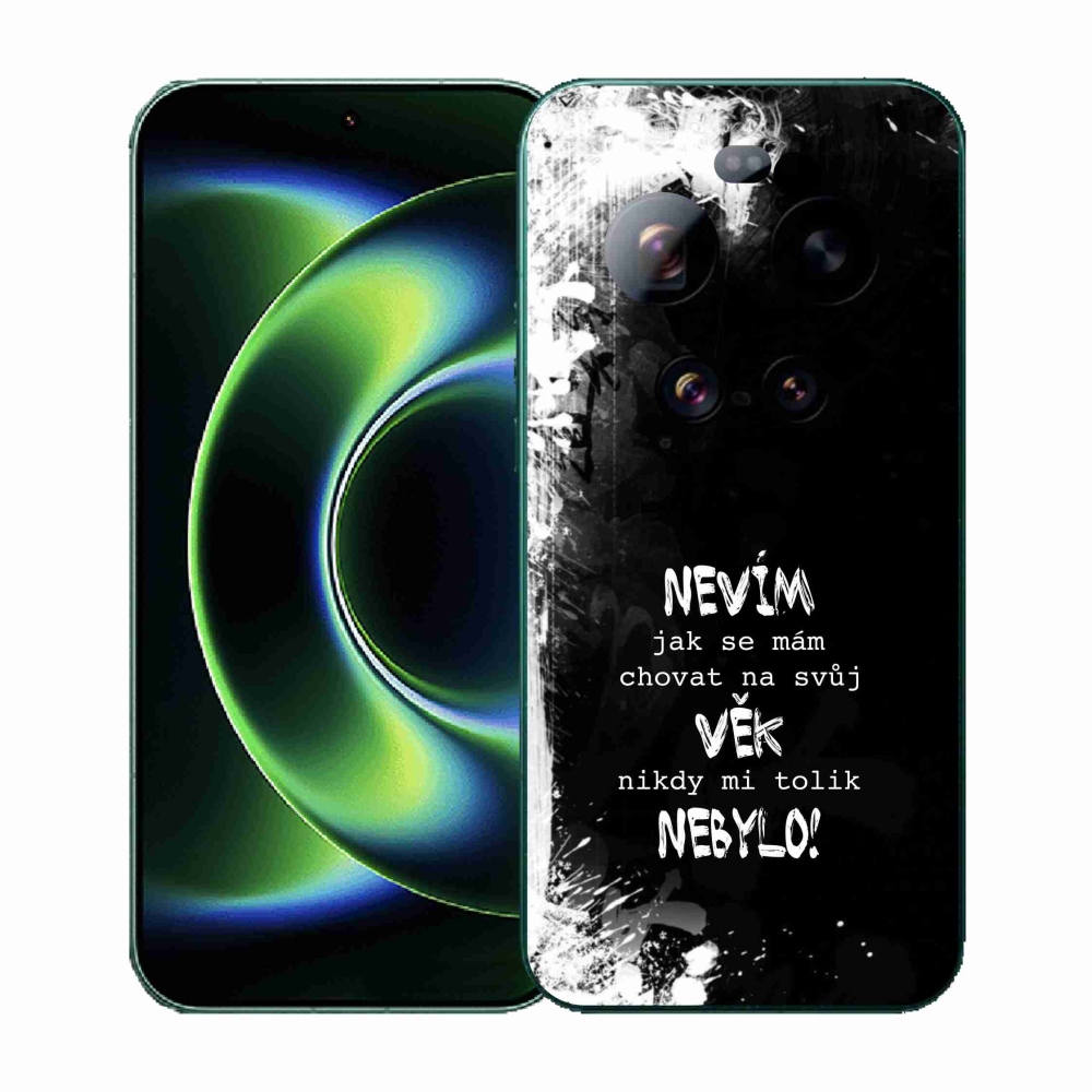 Gélový kryt mmCase na Xiaomi 17 Ultra - vtipný text 14 čierne pozadie