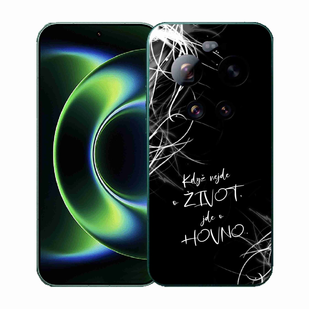 Gélový kryt mmCase na Xiaomi 17 Ultra - vtipný text 16 čierne pozadie