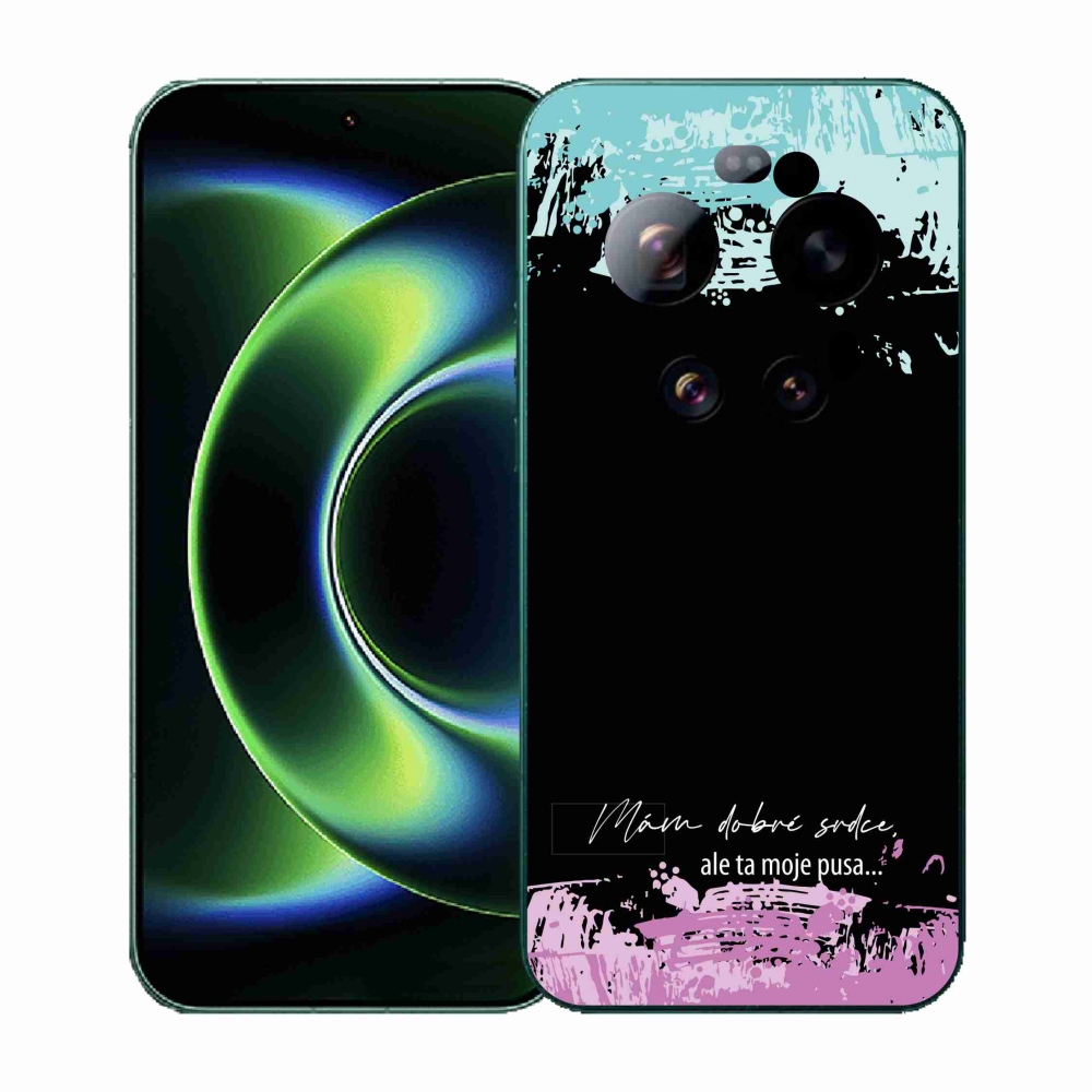 Gélový kryt mmCase na Xiaomi 17 Ultra - vtipný text 3 čierne pozadie