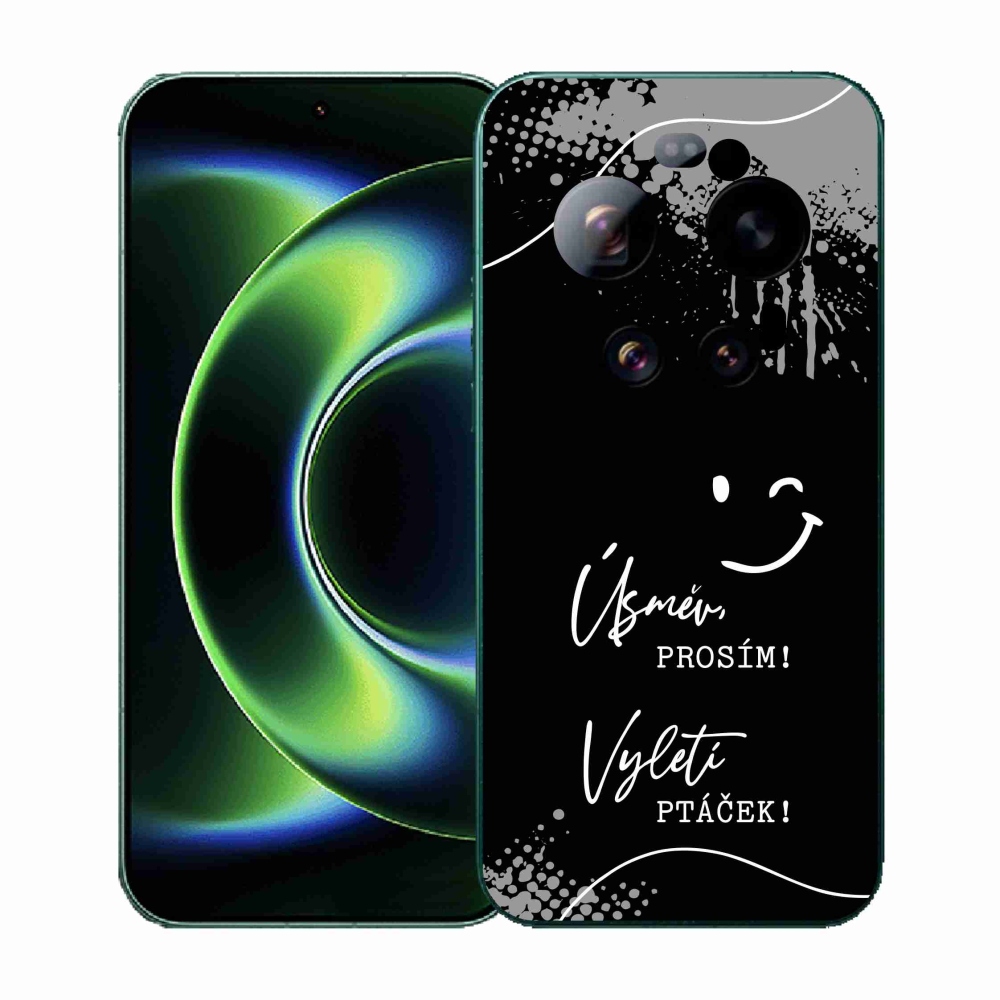 Gélový kryt mmCase na Xiaomi 17 Ultra - vtipný text 4 čierne pozadie