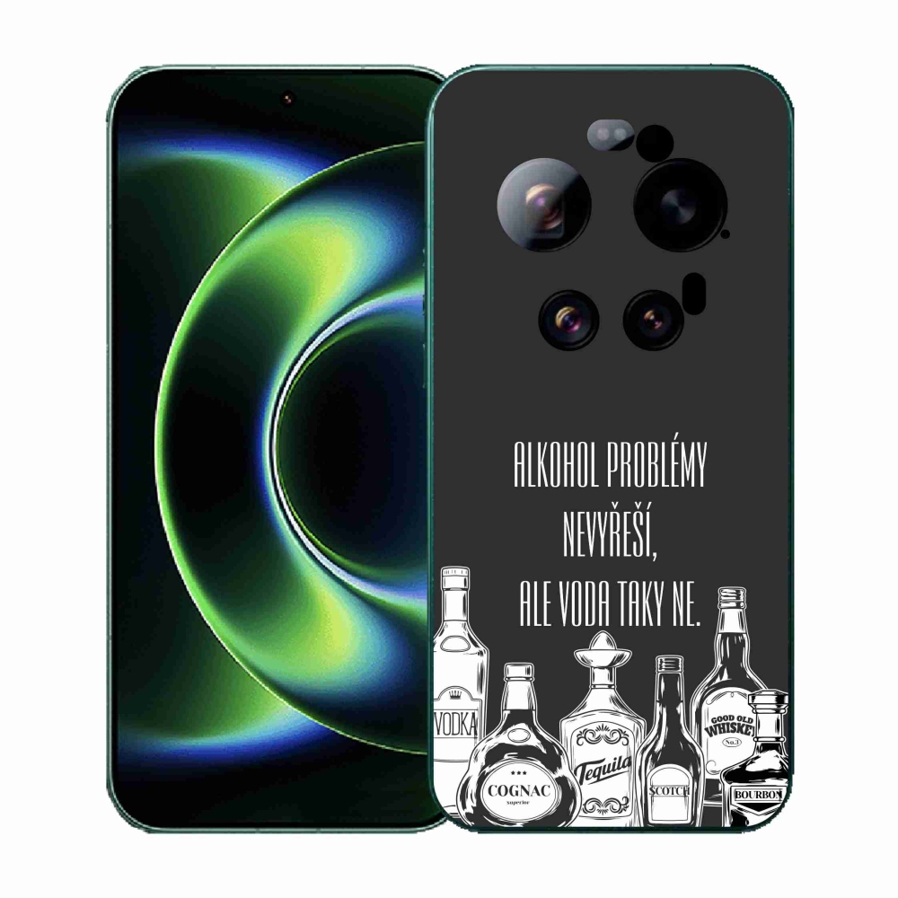 Gélový kryt mmCase na Xiaomi 17 Ultra - vtipný text čierne pozadie