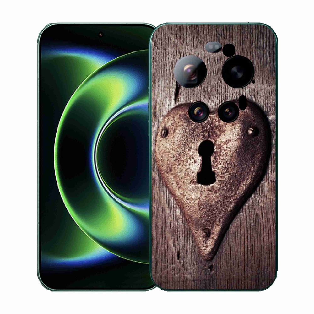 Gélový kryt mmCase na Xiaomi 17 Ultra - zámok v tvare srdca