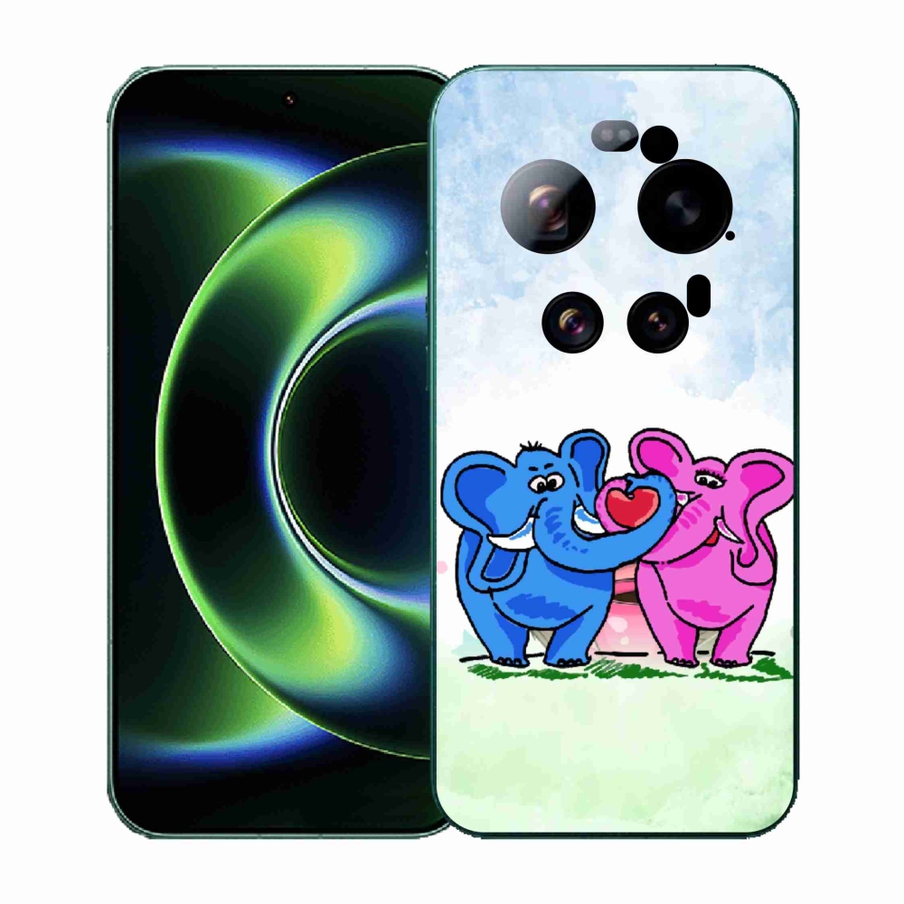 Gélový kryt mmCase na Xiaomi 17 Ultra - zamilovaní slony
