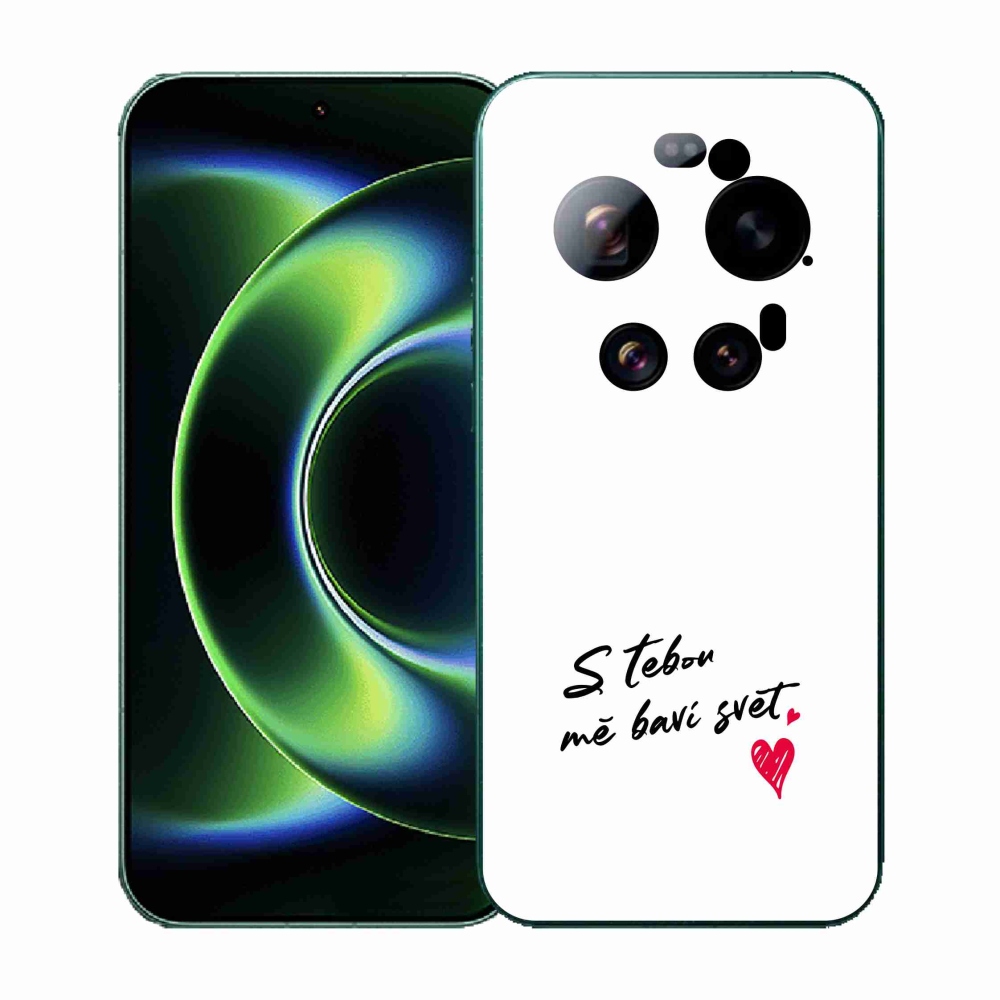 Gélový kryt mmCase na Xiaomi 17 Ultra - zamilovaný text 1 biele pozadie