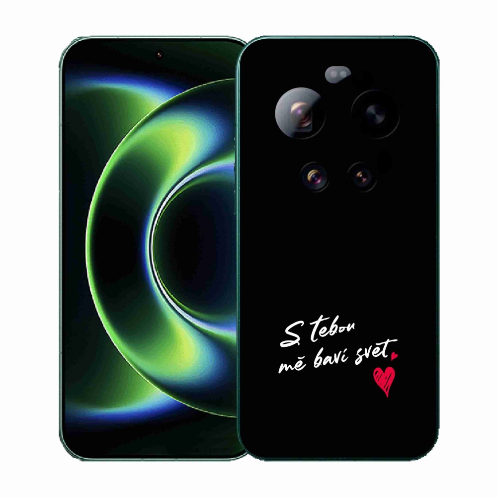 Gélový kryt mmCase na Xiaomi 17 Ultra - zamilovaný text 1 čierne pozadie
