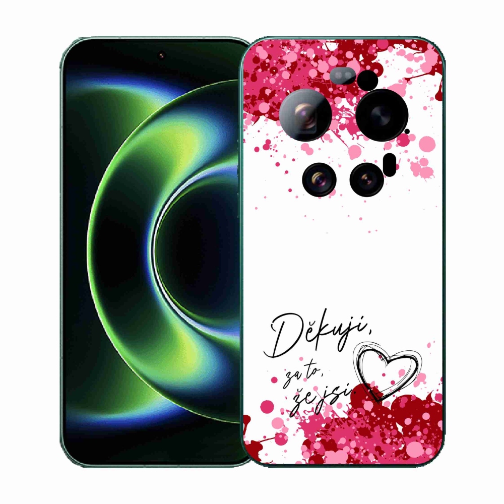 Gélový kryt mmCase na Xiaomi 17 Ultra - zamilovaný text 2 biele pozadie