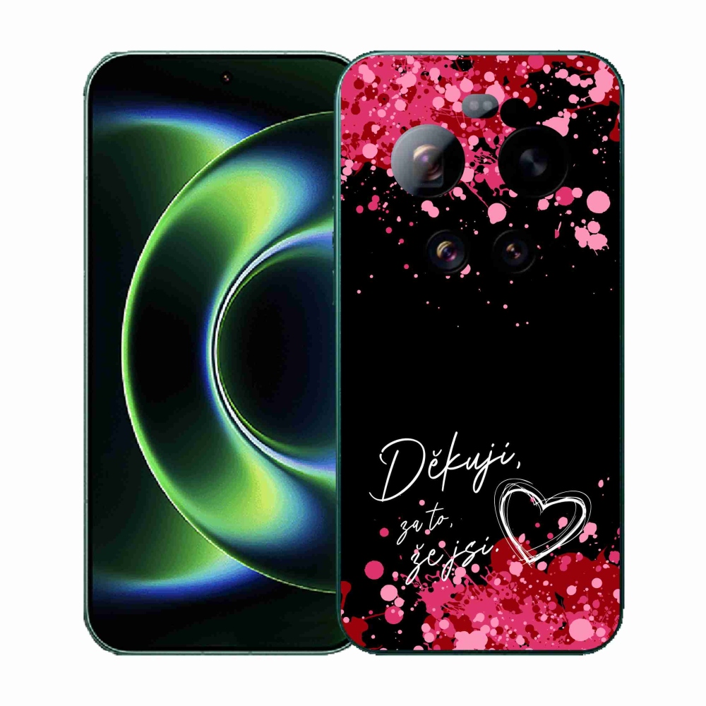 Gélový kryt mmCase na Xiaomi 17 Ultra - zamilovaný text 2 čierne pozadie
