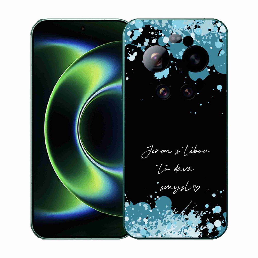 Gélový kryt mmCase na Xiaomi 17 Ultra - zamilovaný text čierne pozadie