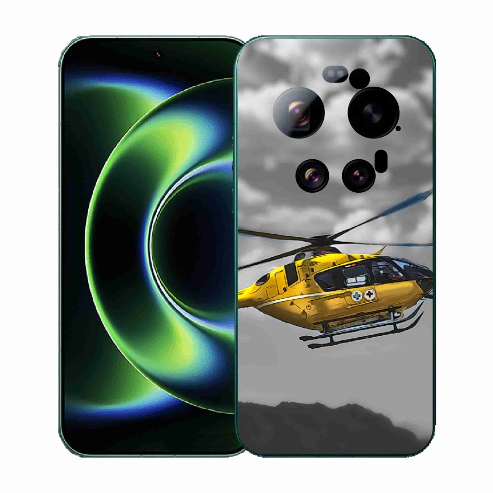 Gélový kryt mmCase na Xiaomi 17 Ultra - žltá helikoptéra