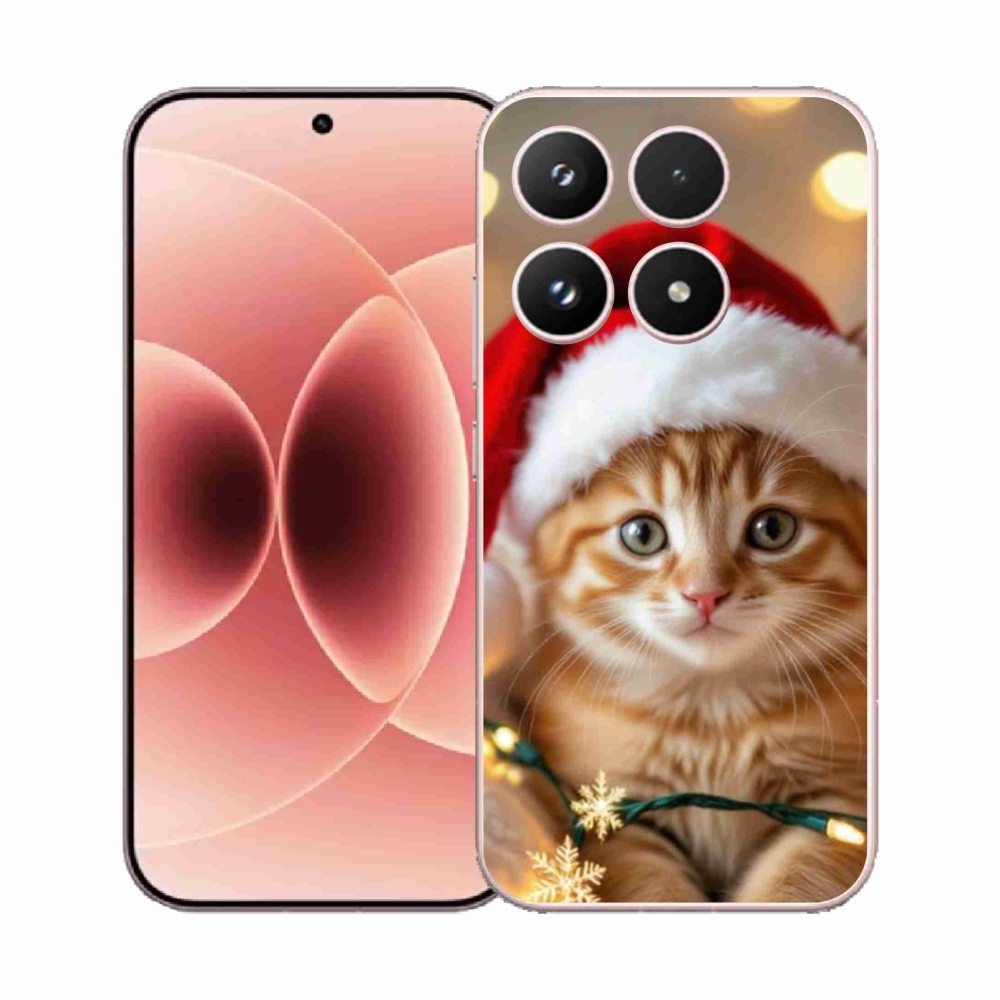 Gélový kryt mmCase na Xiaomi 17 - vianočné mačiatko
