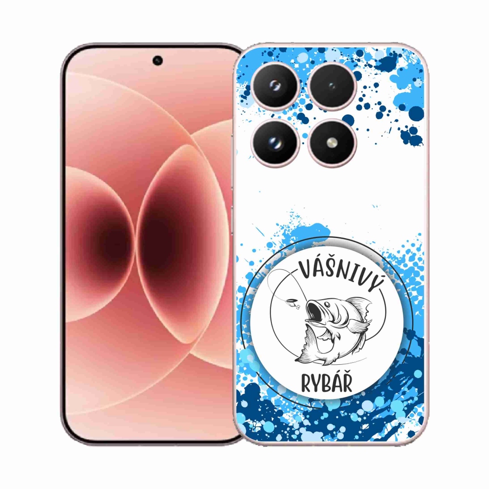 Gélový kryt mmCase na Xiaomi 17 - vášnivý rybár biele pozadie