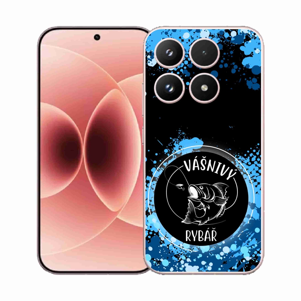 Gélový kryt mmCase na Xiaomi 17 - vášnivý rybár čierne pozadie