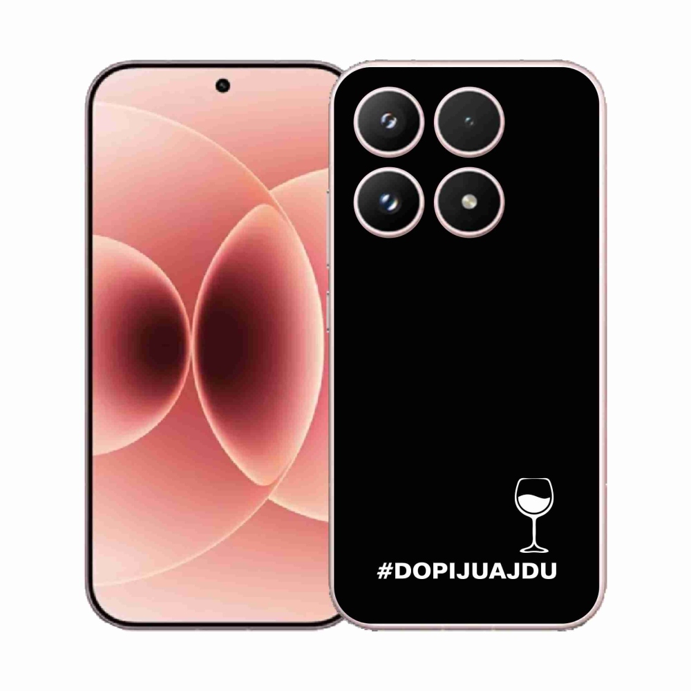 Gélový kryt mmCase na Xiaomi 17 - vínny motív čierne pozadie