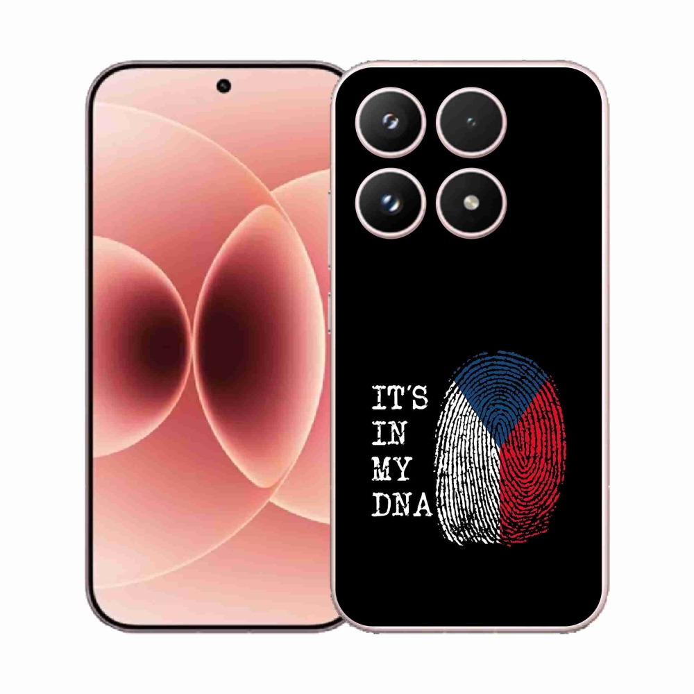 Gélový kryt mmCase na Xiaomi 17 - vlajka odtlačok prsta čierne pozadie