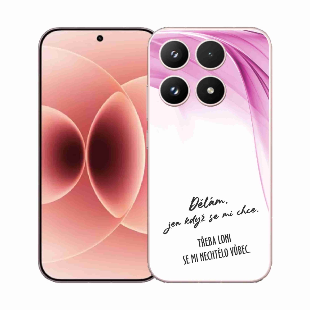 Gélový kryt mmCase na Xiaomi 17 - vtipný text 12 biele pozadie