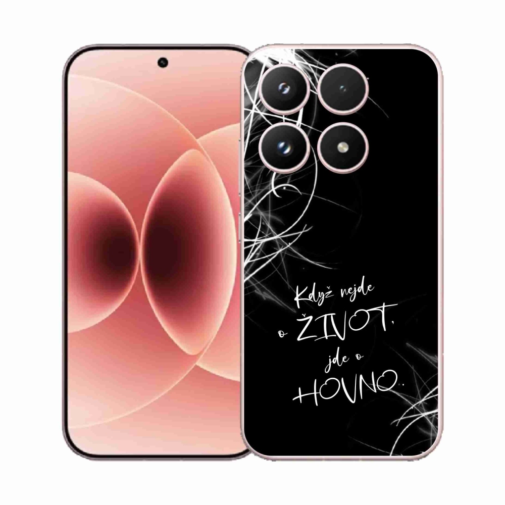 Gélový kryt mmCase na Xiaomi 17 - vtipný text 16 čierne pozadie