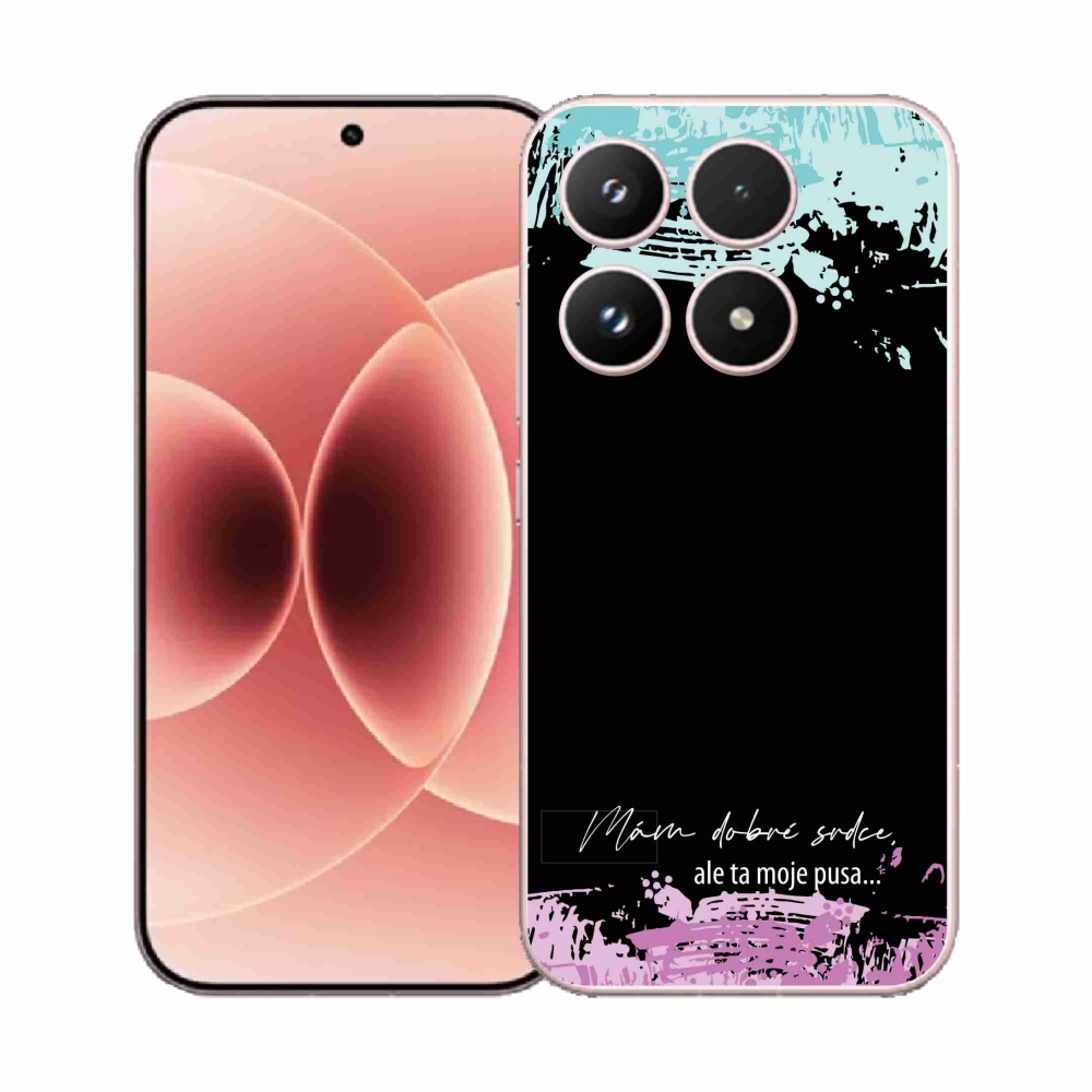 Gélový kryt mmCase na Xiaomi 17 - vtipný text 3 čierne pozadie