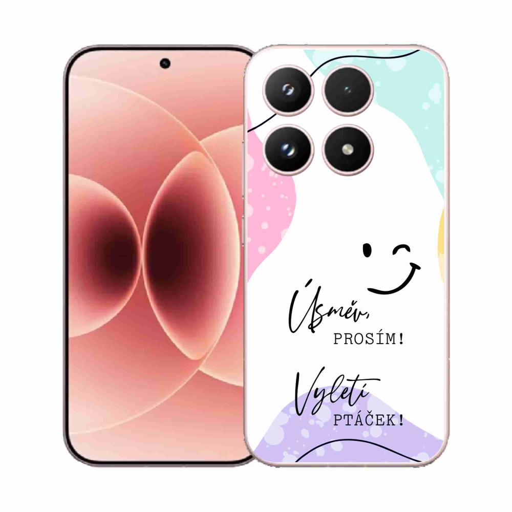 Gélový kryt mmCase na Xiaomi 17 - vtipný text 4 biele pozadie