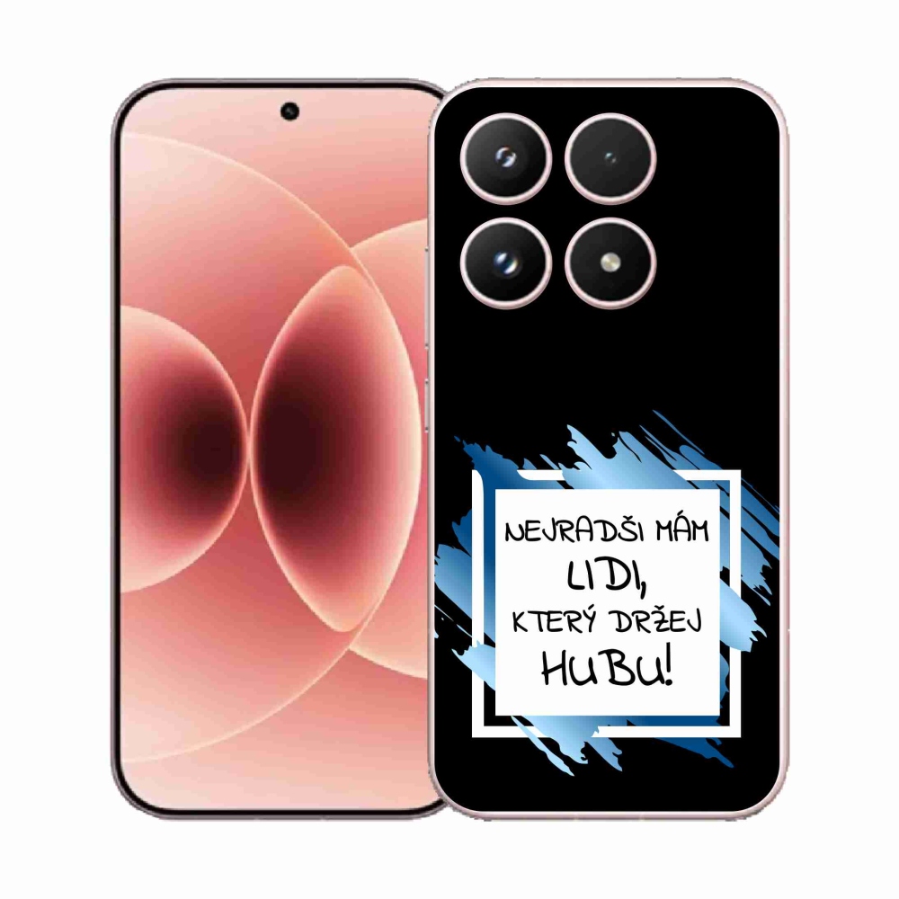 Gélový kryt mmCase na Xiaomi 17 - vtipný text 7 bieločierne pozadie