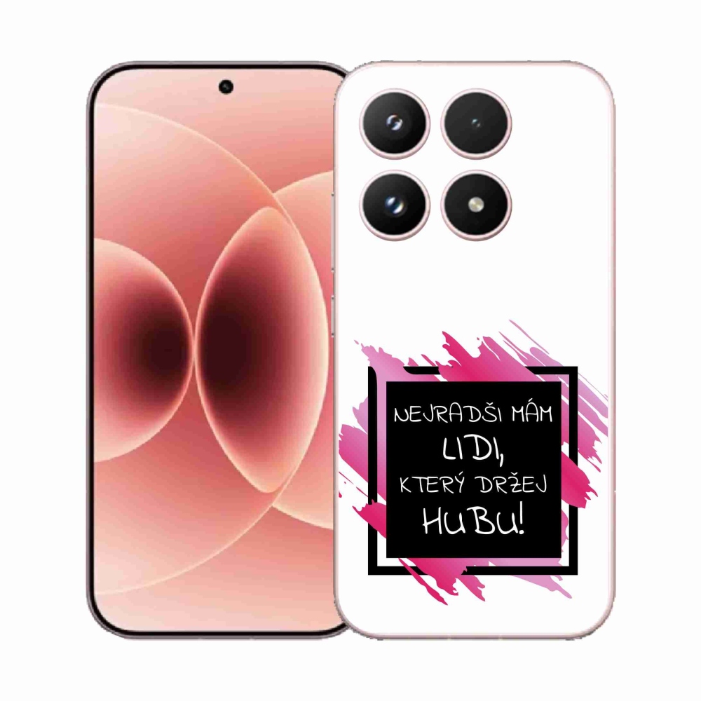 Gélový kryt mmCase na Xiaomi 17 - vtipný text 7 čiernobiele pozadie