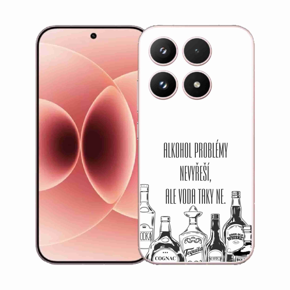 Gélový kryt mmCase na Xiaomi 17 - vtipný text biele pozadie