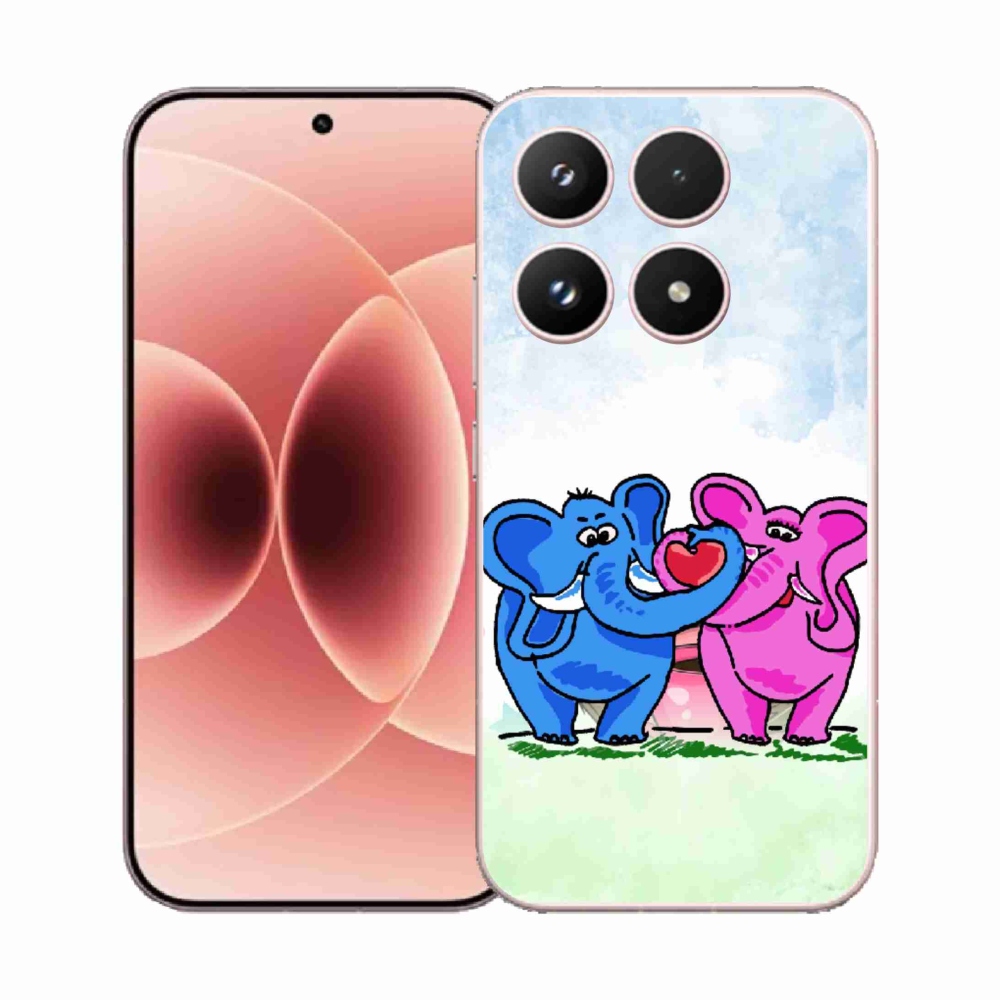 Gélový kryt mmCase na Xiaomi 17 - zamilovaní slony