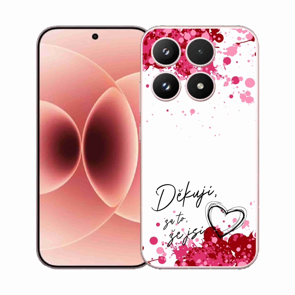 Gélový kryt mmCase na Xiaomi 17 - zamilovaný text 2 biele pozadie