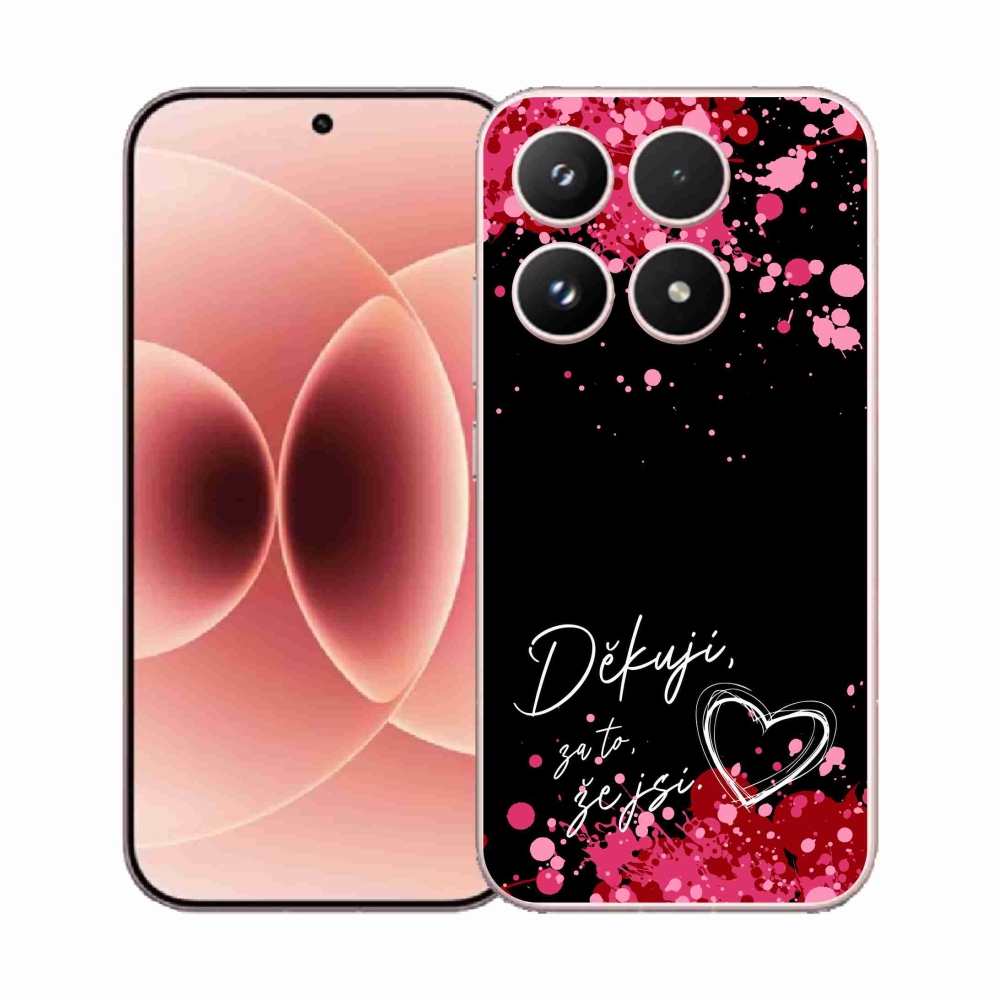 Gélový kryt mmCase na Xiaomi 17 - zamilovaný text 2 čierne pozadie