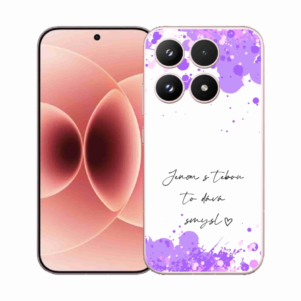 Gélový kryt mmCase na Xiaomi 17 - zamilovaný text biele pozadie