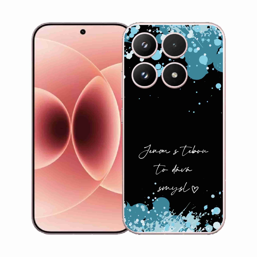 Gélový kryt mmCase na Xiaomi 17 - zamilovaný text čierne pozadie