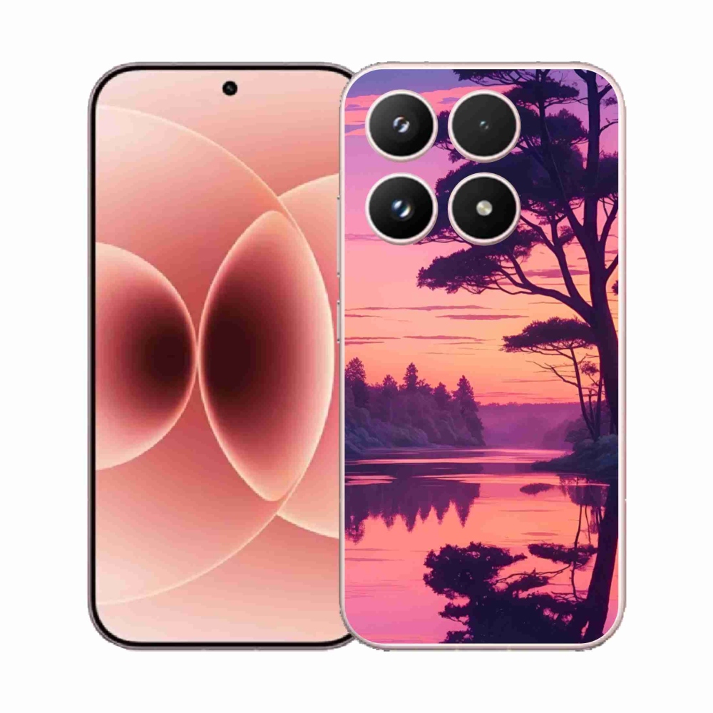 Gélový kryt mmCase na Xiaomi 17 - západ slnka nad jazerom