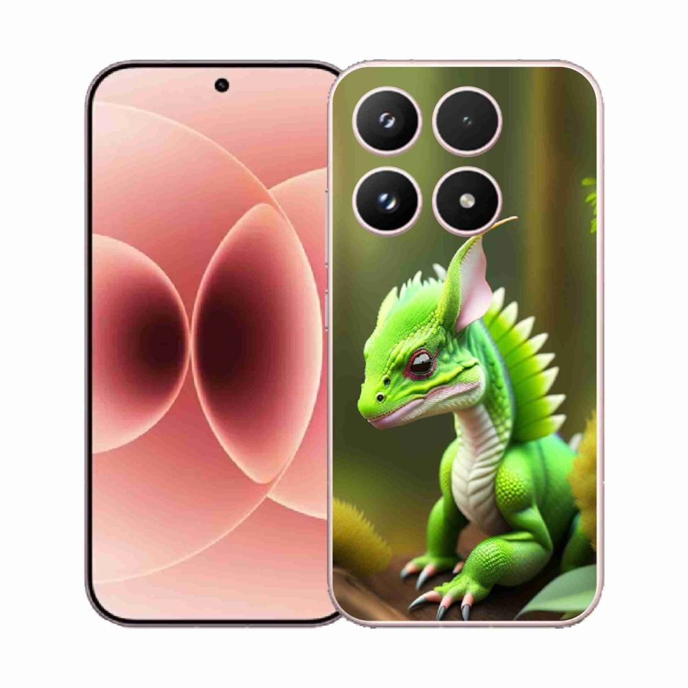 Gélový kryt mmCase na Xiaomi 17 - zelený dráčik