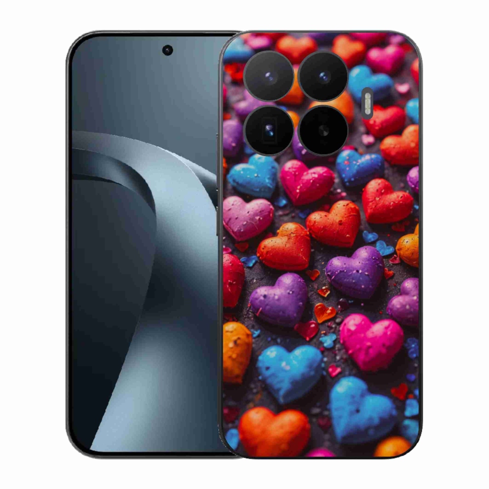 Gélový kryt mmCase na Xiaomi 17T - farebné srdcia