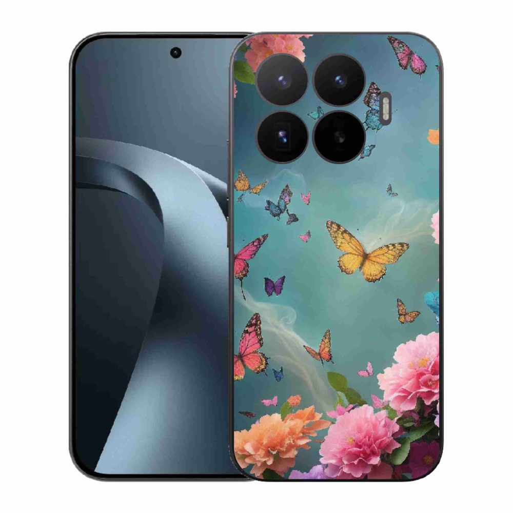 Gélový kryt mmCase na Xiaomi 17T - farebné kvety a motýle