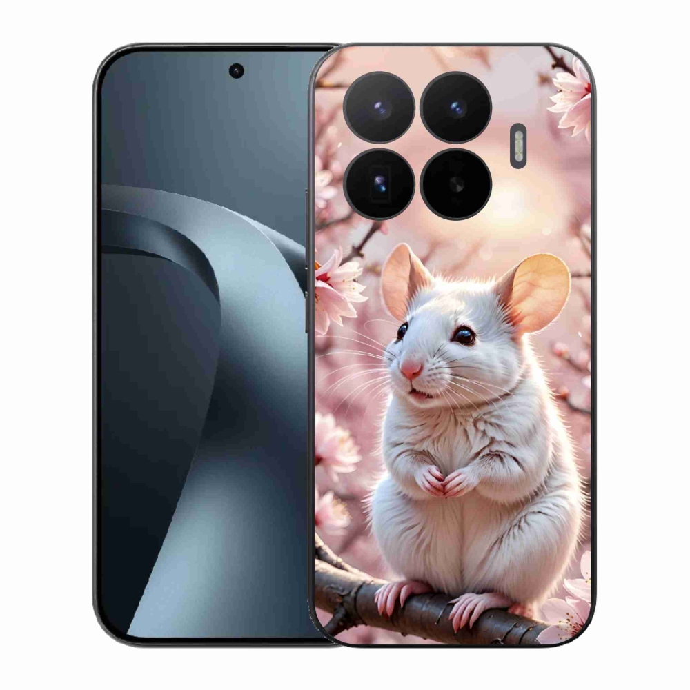 Gélový kryt mmCase na Xiaomi 17T - biela myš na vetve