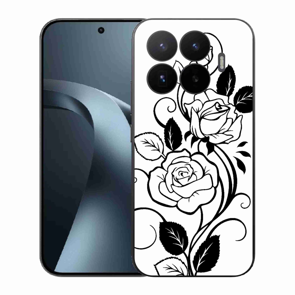 Gélový kryt mmCase na Xiaomi 17T - čiernobiela ruža