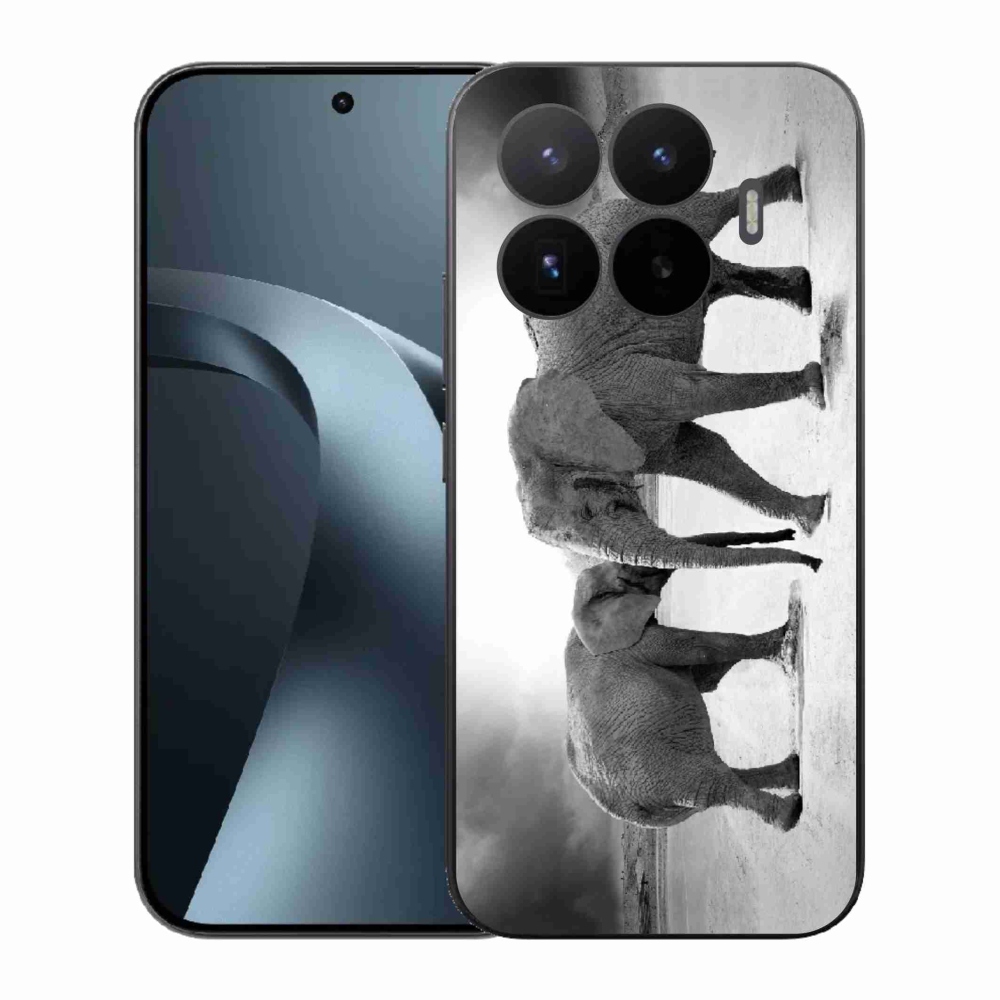 Gélový kryt mmCase na Xiaomi 17T - čiernobieli slony