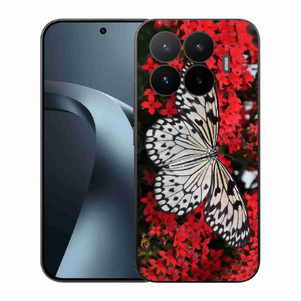 Gélový kryt mmCase na Xiaomi 17T - čiernobiely motýľ 1