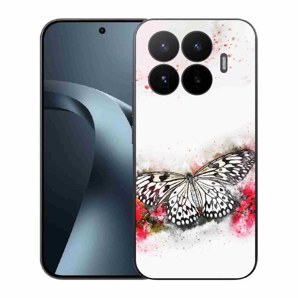 Gélový kryt mmCase na Xiaomi 17T - čiernobiely motýľ