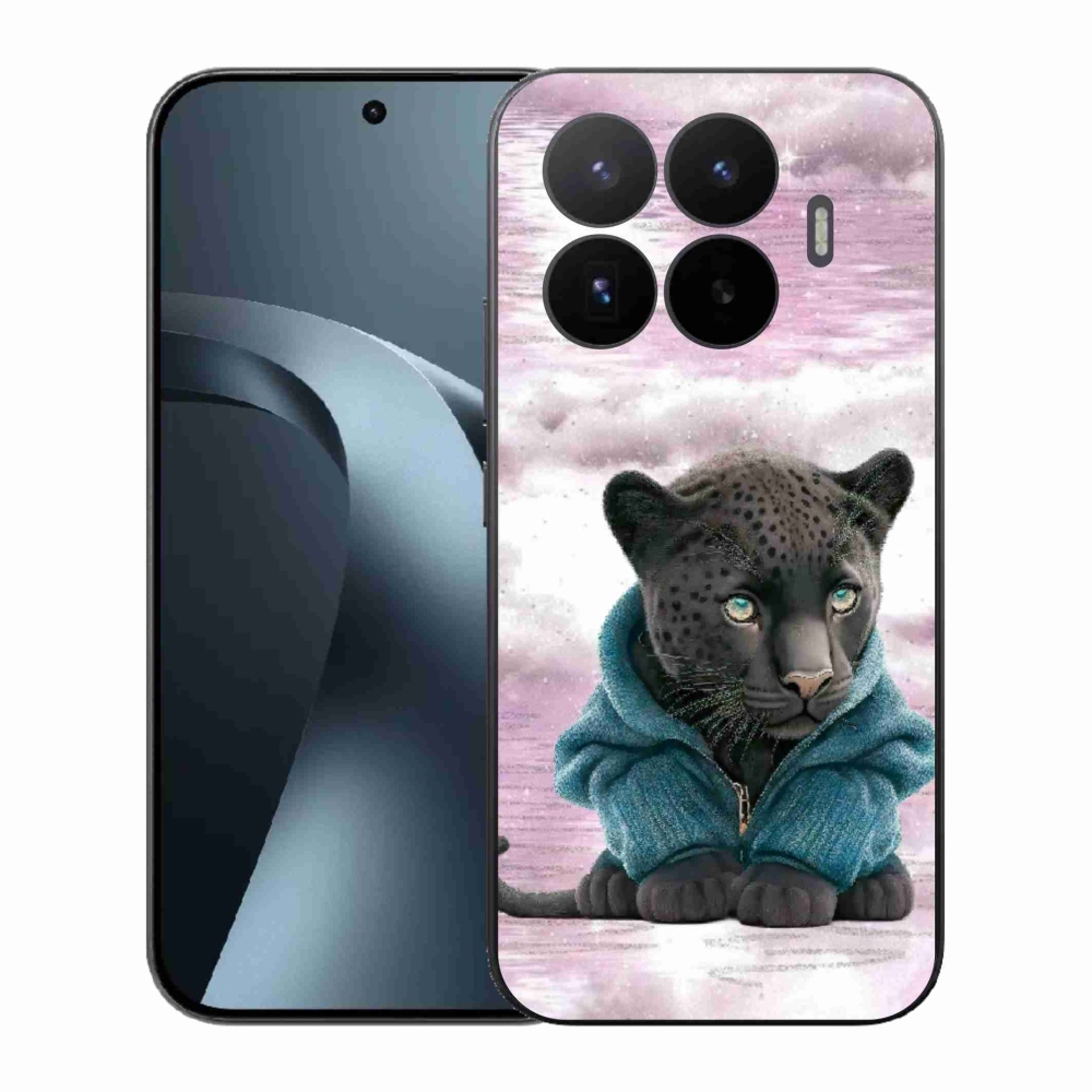 Gélový kryt mmCase na Xiaomi 17T - čierny panter vo svetri