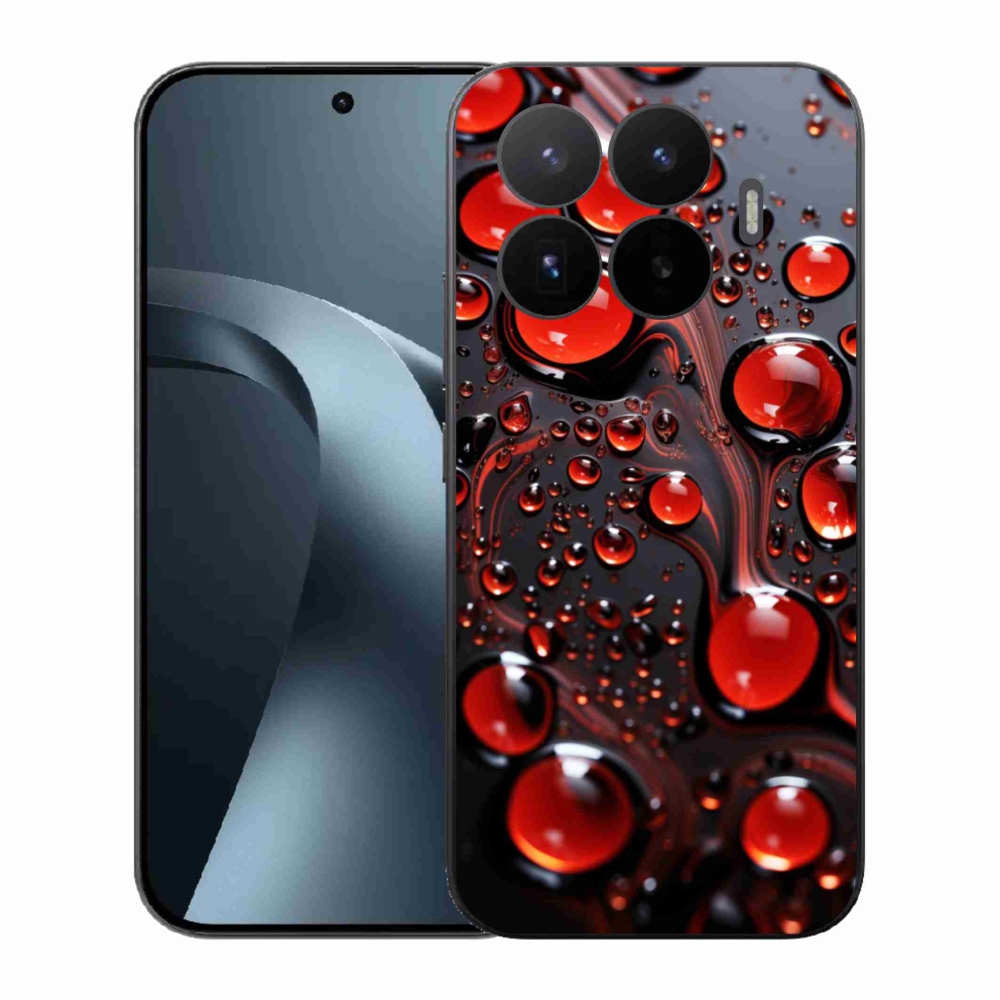 Gélový kryt mmCase na Xiaomi 17T - červené kvapky 2