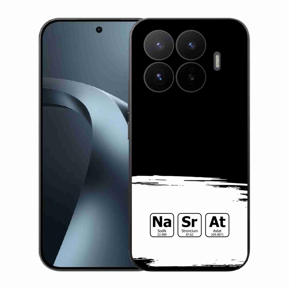 Gélový kryt mmCase na Xiaomi 17T - chemické prvky bieločierne pozadie