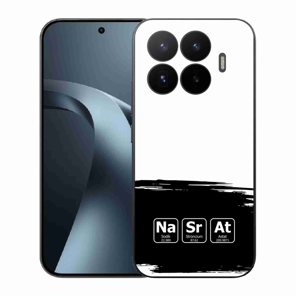 Gélový kryt mmCase na Xiaomi 17T - chemické prvky čiernobiele pozadie