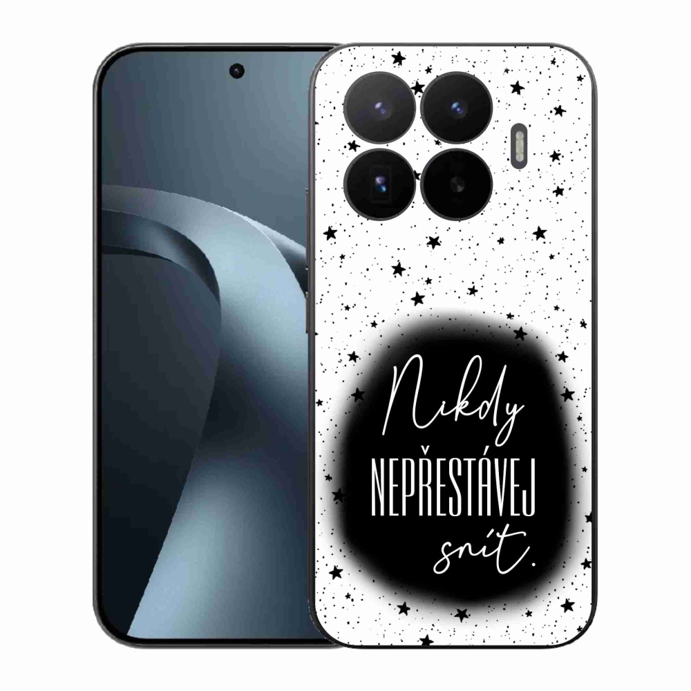 Gélový kryt mmCase na Xiaomi 17T - citát 1 čiernobiele pozadie