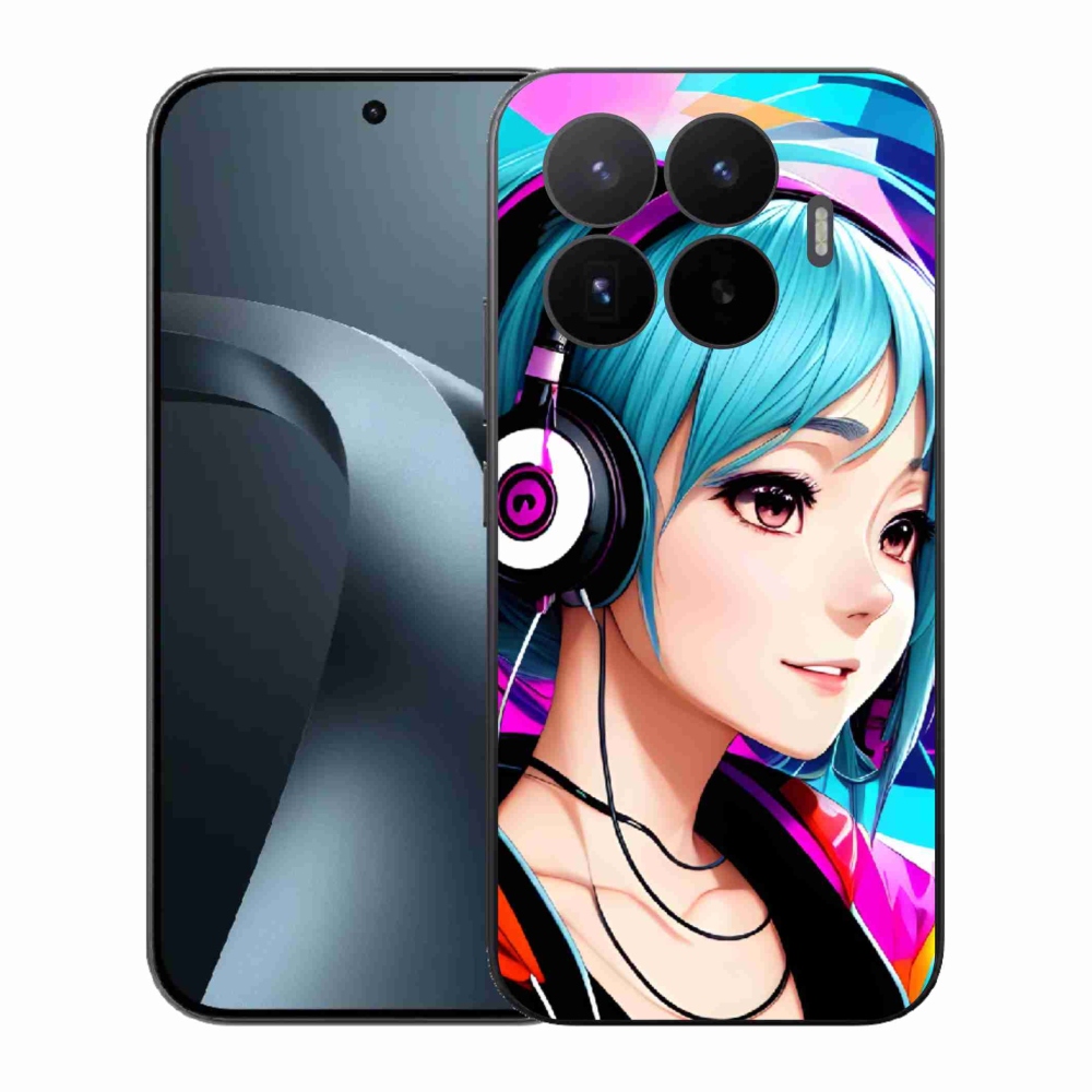 Gélový kryt mmCase na Xiaomi 17T - dievča so slúchadlami