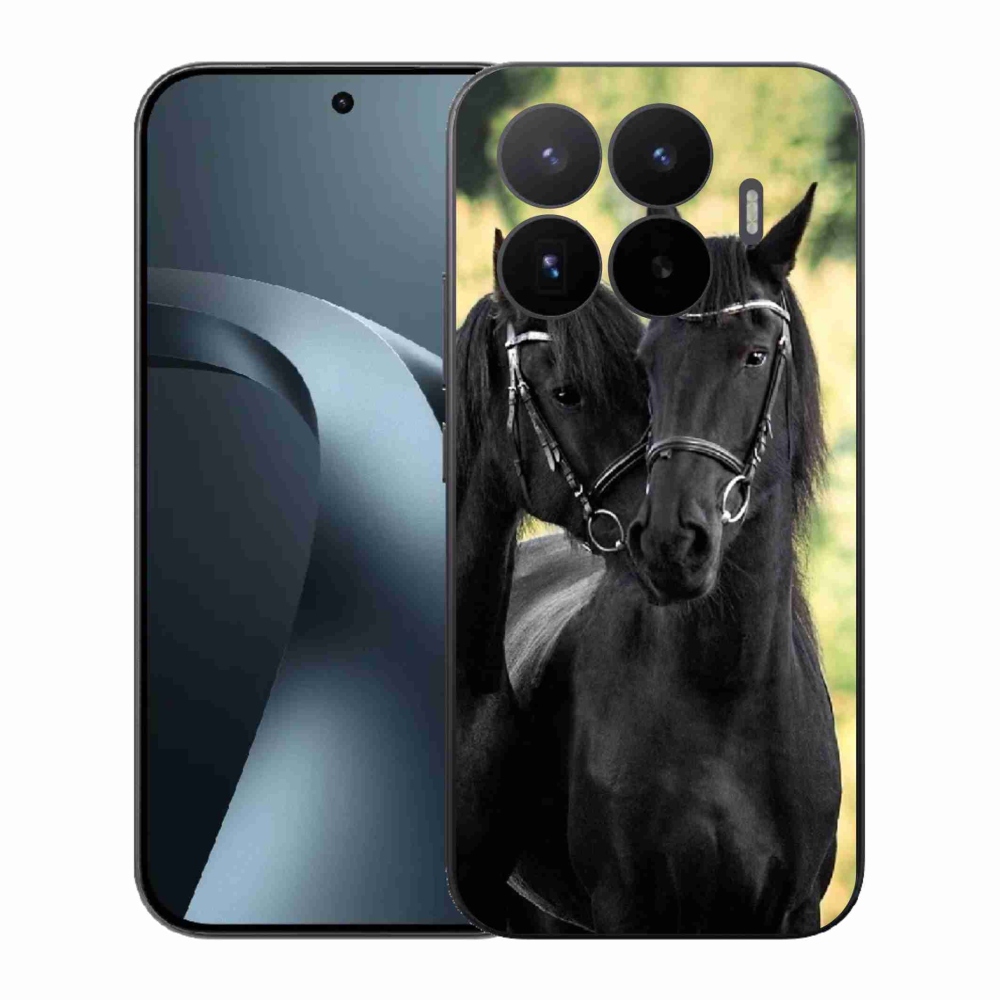 Gélový kryt mmCase na Xiaomi 17T - dva čierne kone