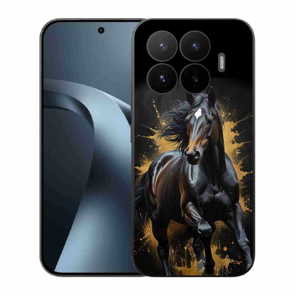 Gélový kryt mmCase na Xiaomi 17T - elegantný čierny žrebec